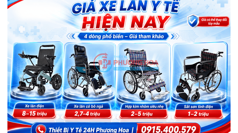 Giá xe lăn y tế hiện nay: Bao nhiêu tiền thì dùng tốt?